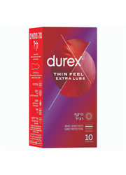 דורקס Thin Feel Extra Lube קונדומים דקים עם חומר סיכה